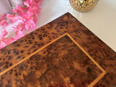 Large Handmade Thuya Burl Wood Jewelry Box 12"x8"