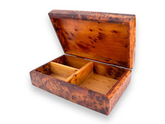 Small Thuya Burl Jewelry Box 8x5in