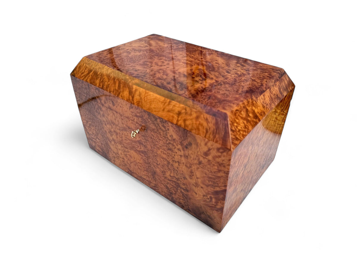 Large Thuya Burl Jewelry Storage Box 15"x10"