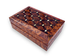 Small Burl Jewelry Box 8x5in