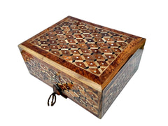 Large Handmade Thuya Burl Wood Jewelry Box 10"x7"