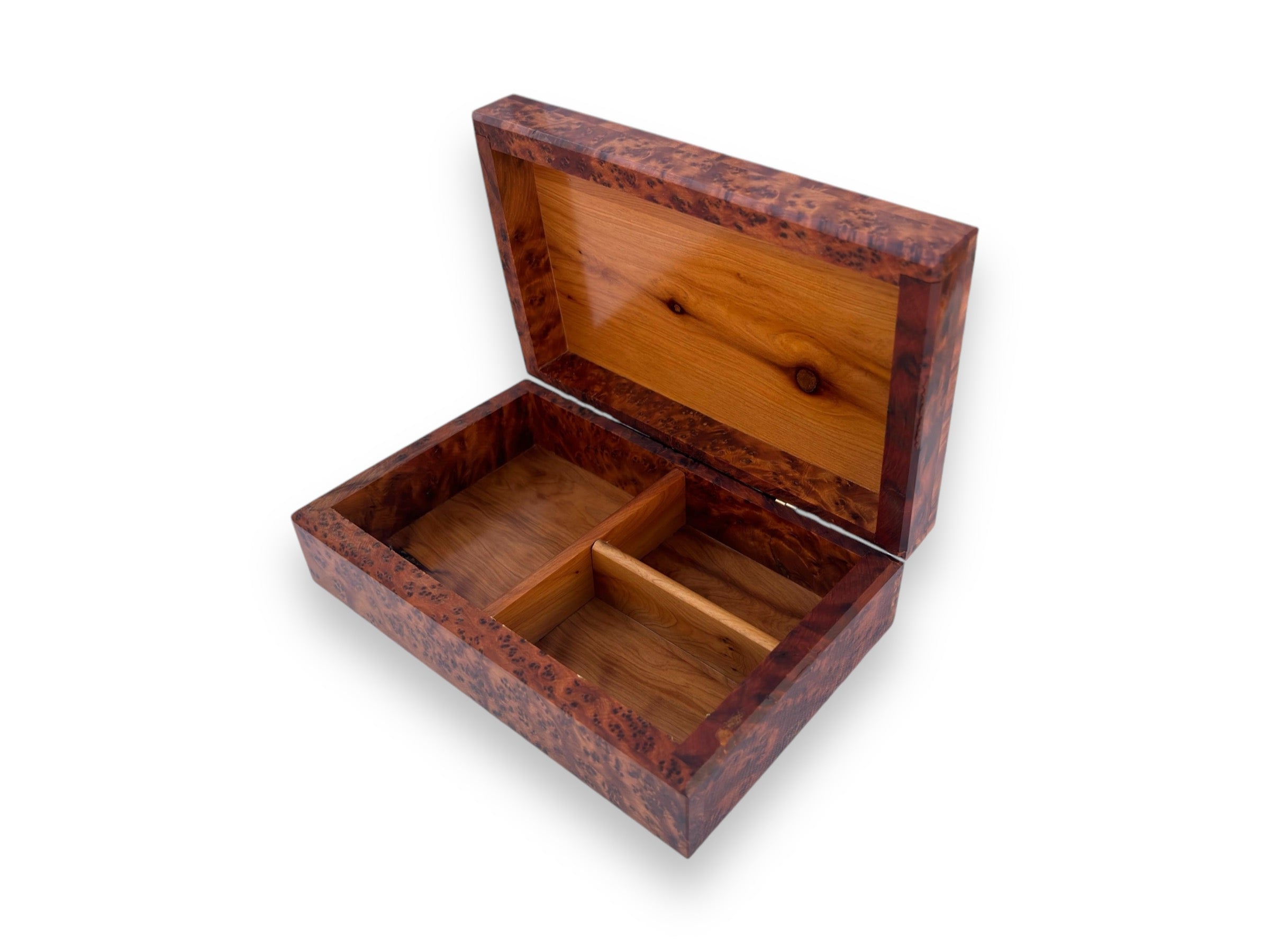 Small Burl Jewelry Box 8x5in