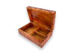 Box Small Burl Jewelry Organizer Box 8x5"