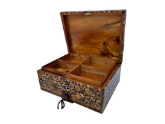 Large Handmade Thuya Burl Wood Jewelry Box 10"x7"