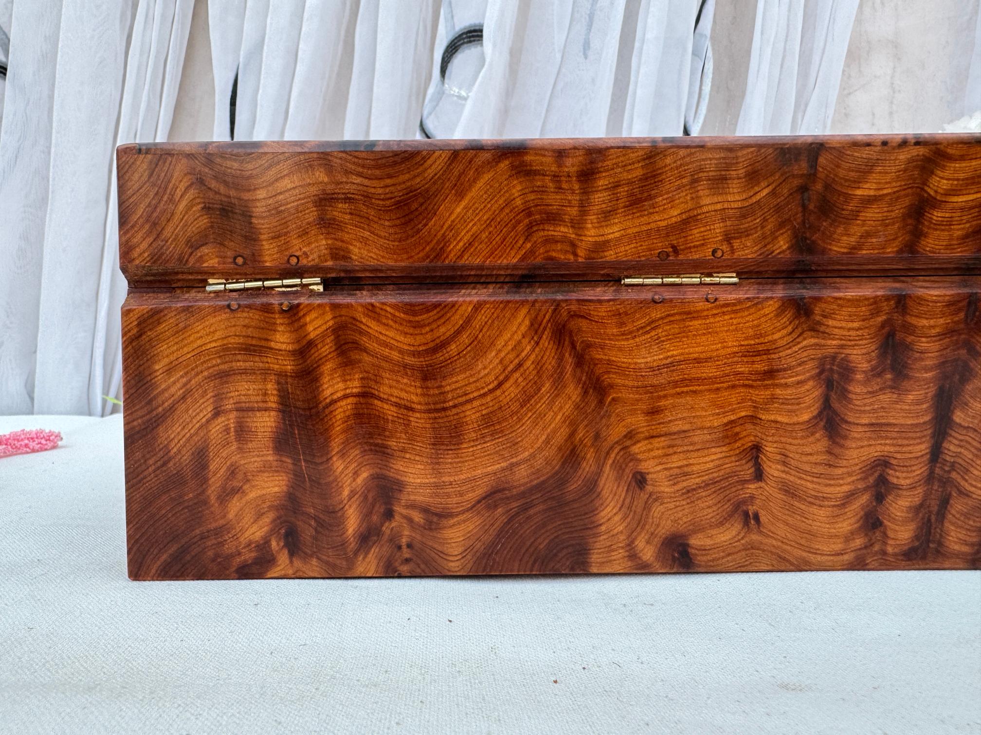 Large Thuya Burl Jewelry Box 12"x8"