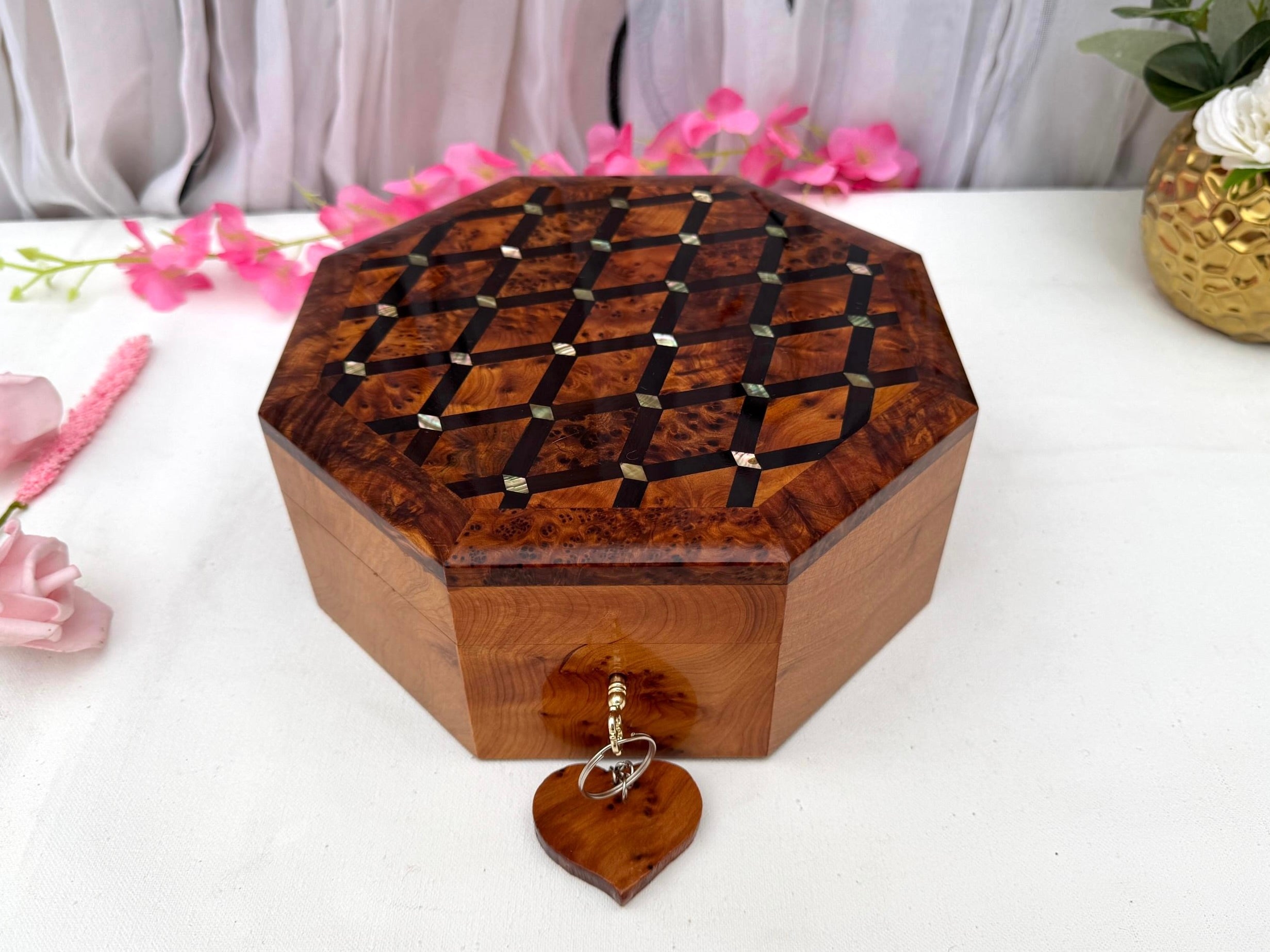 Large Thuya Wood Jewelry Box 8