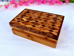 Thuya Wood Jewelry Box 8x5 in