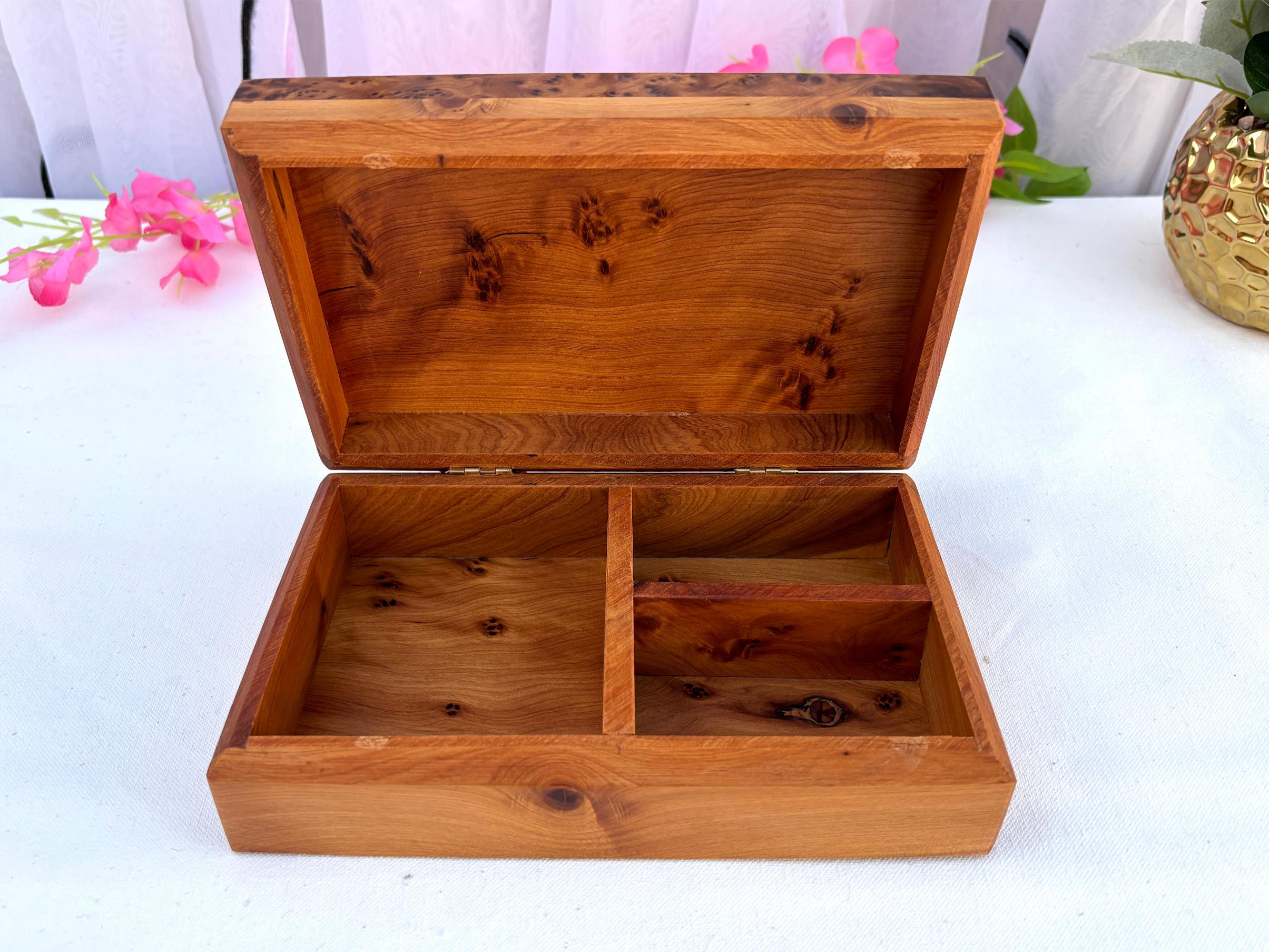 Thuya Wood Jewelry Box 8x5 in