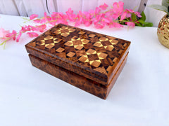 Small Thuya Burl Jewelry Box 8x5in