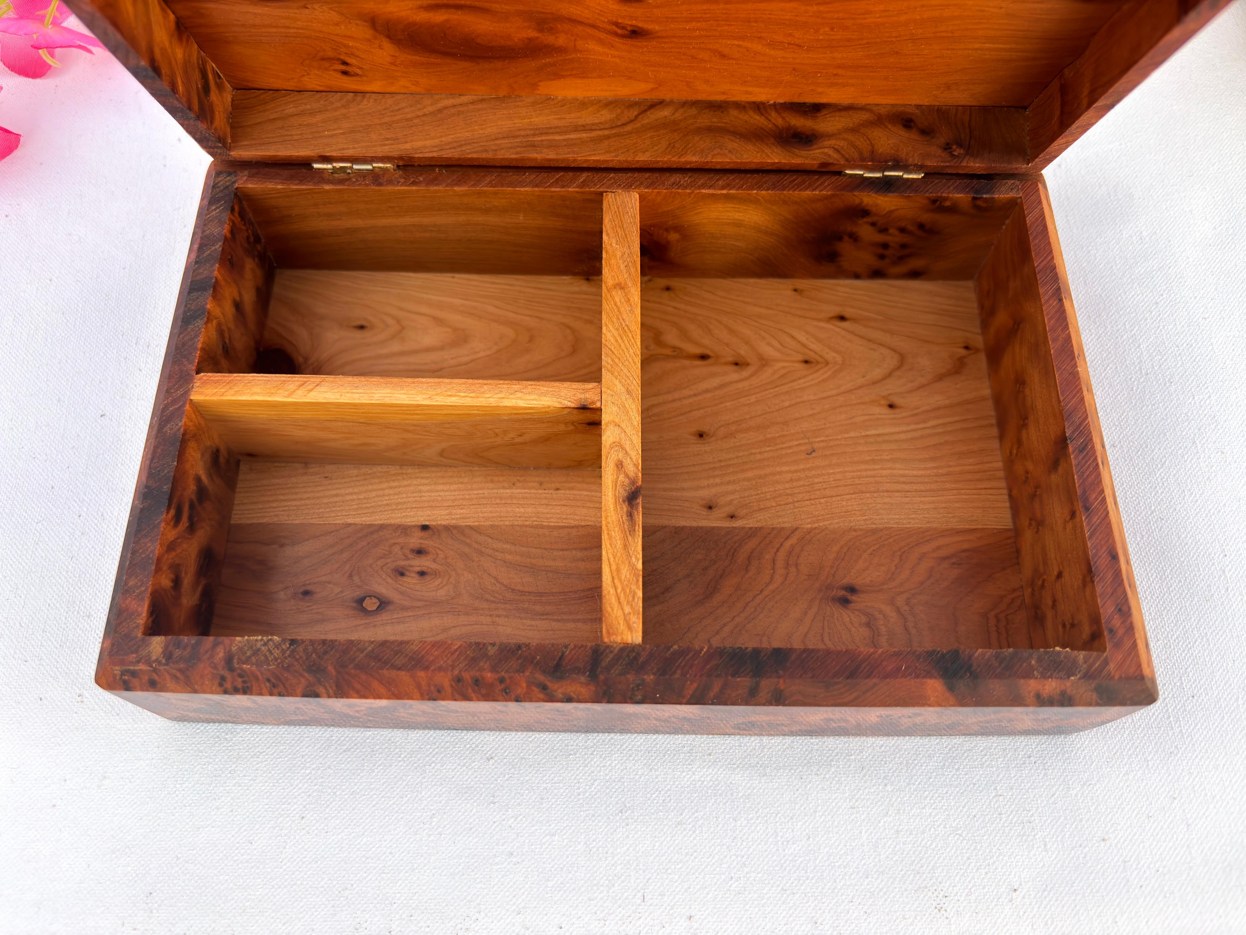 Small Thuya Burl Jewelry Box 8x5in