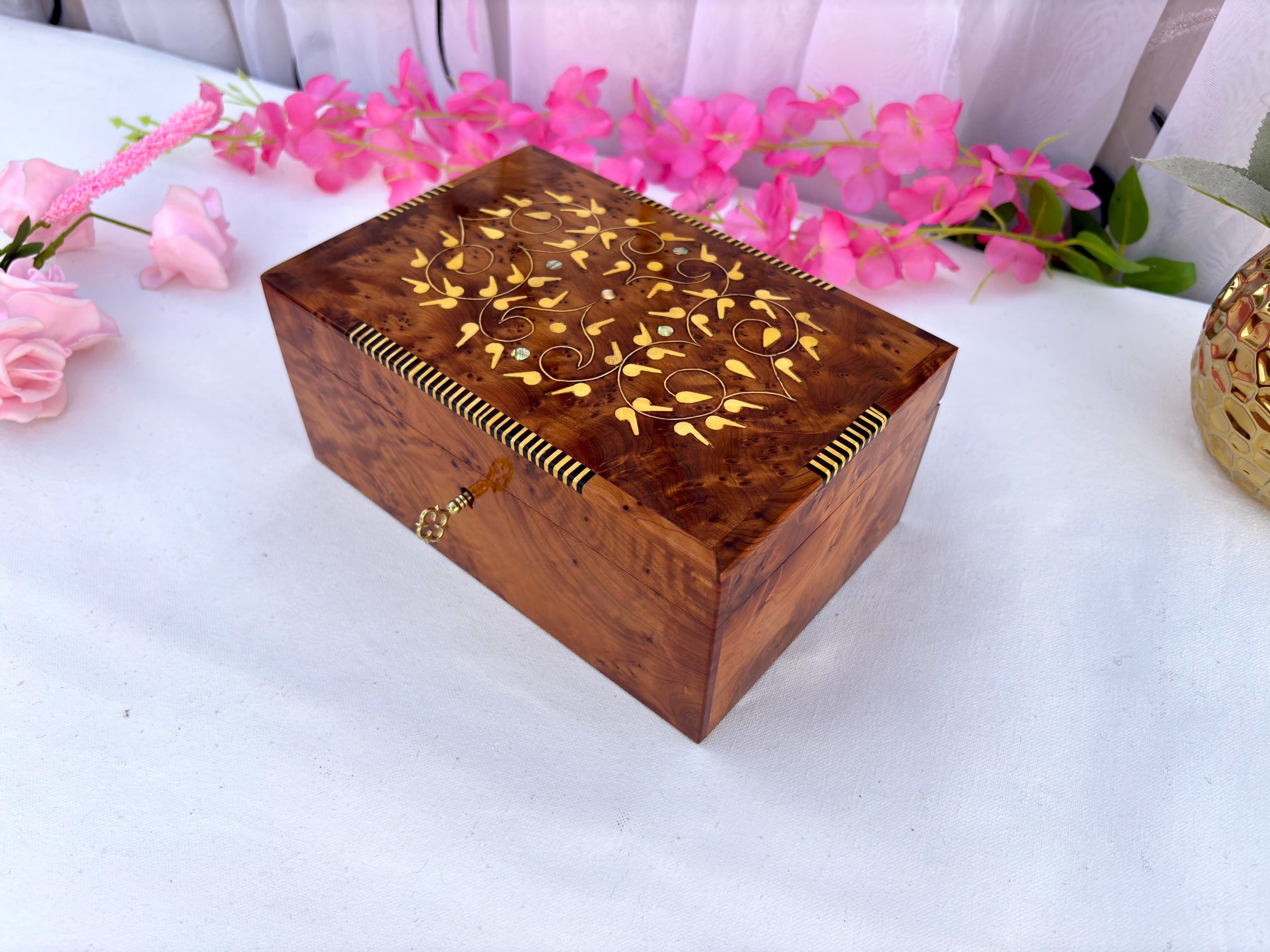 Thuya Burl Jewelry Box 8x5