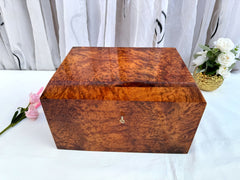 Large Thuya Burl Jewelry Storage Box 15"x10"