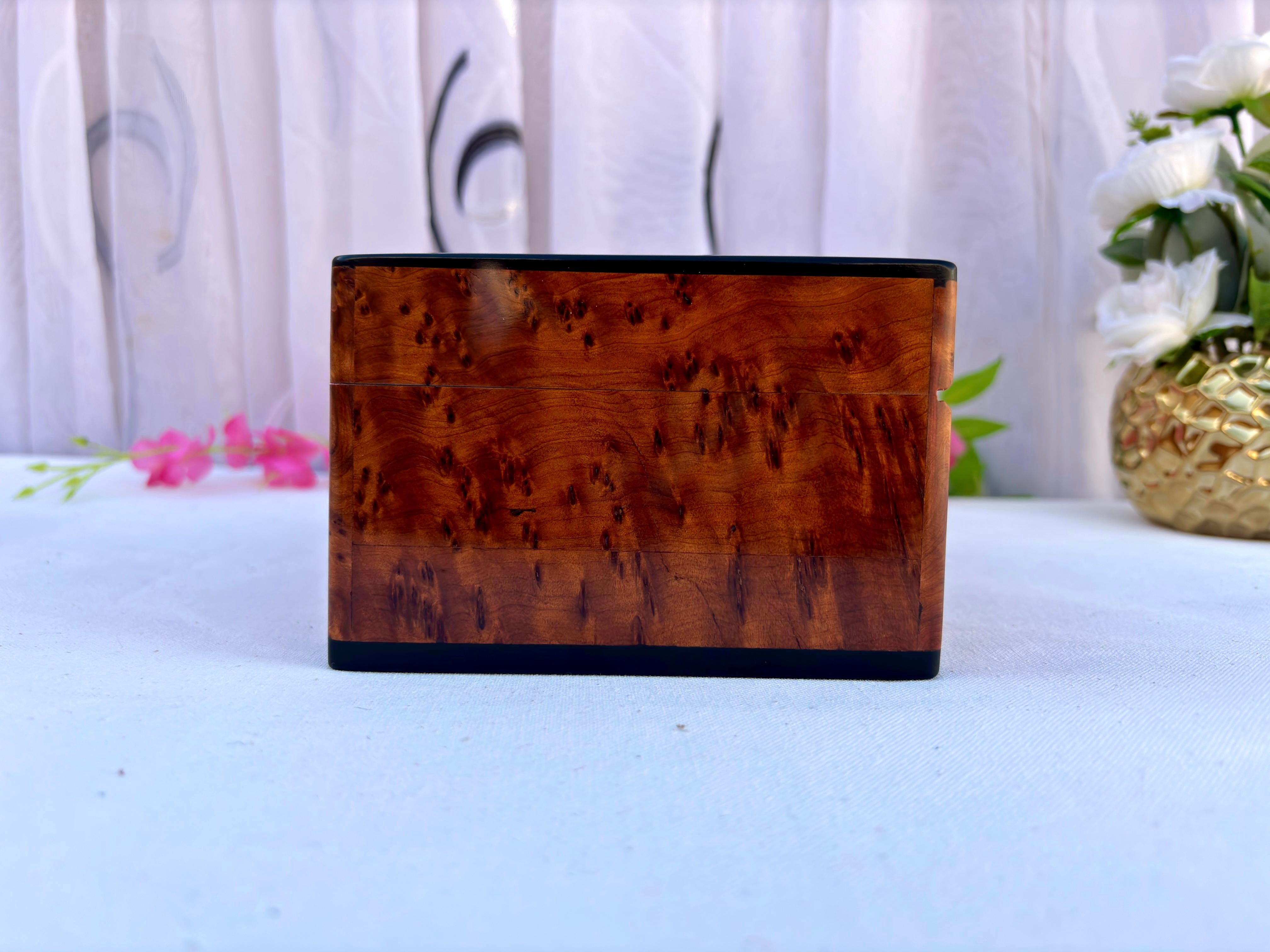 jewelry box burl thuya wood storage organizer