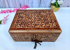 Large Handmade Thuya Burl Wood Jewelry Box 10"x7"