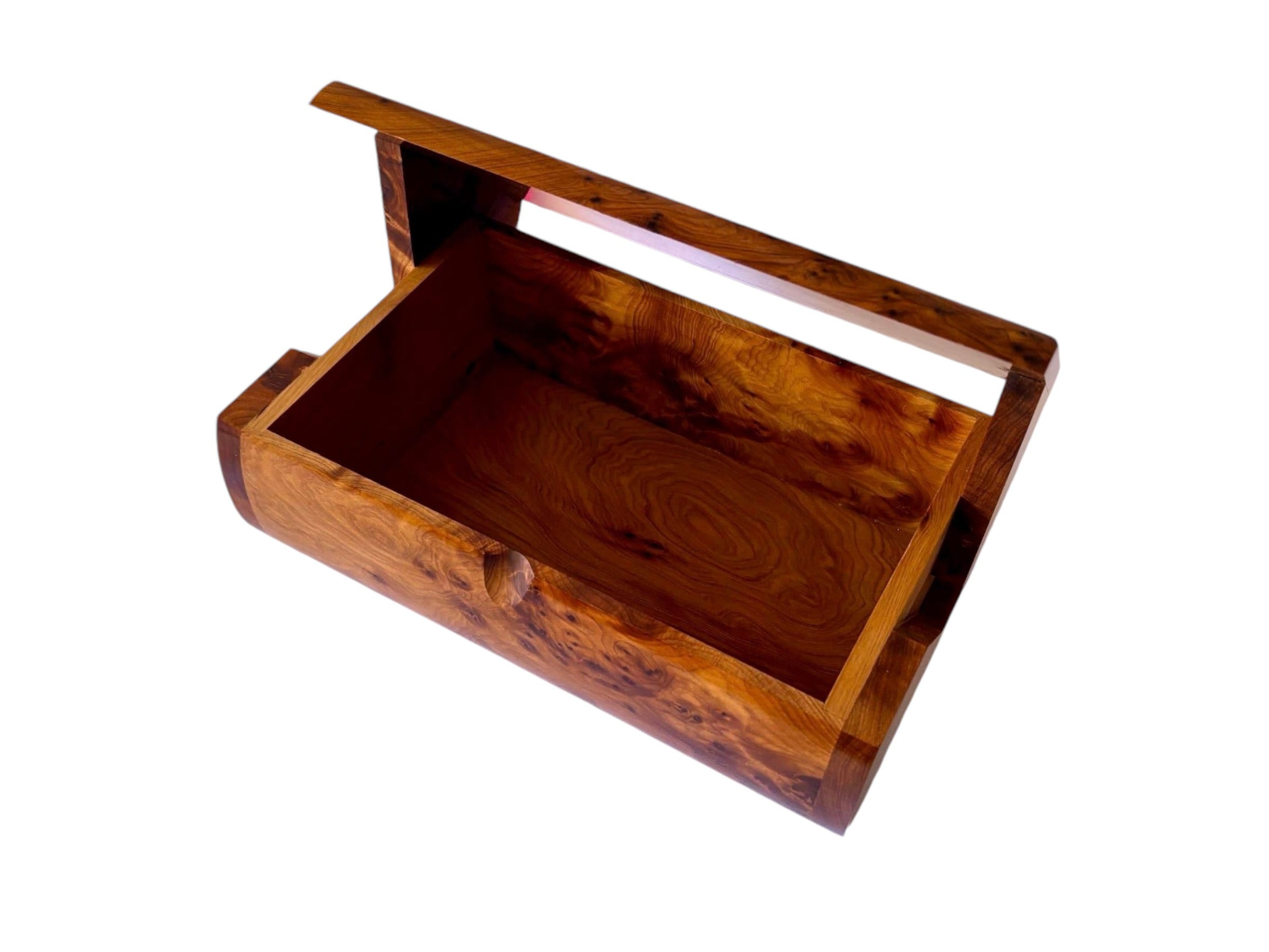 Large Thuya Burl Jewelry Box 10x6in